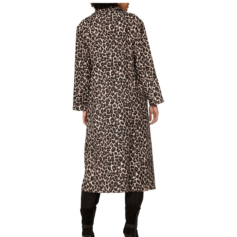 Victor Alfaro Leopard Jacquard Coat XS - Picture 11 of 15